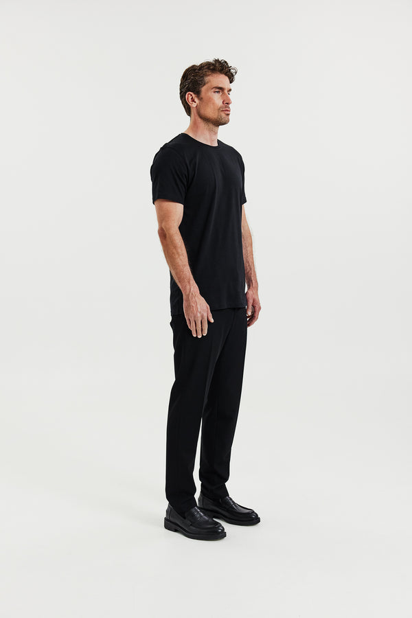 Crew-neck Lightweight Cotton 2 Black