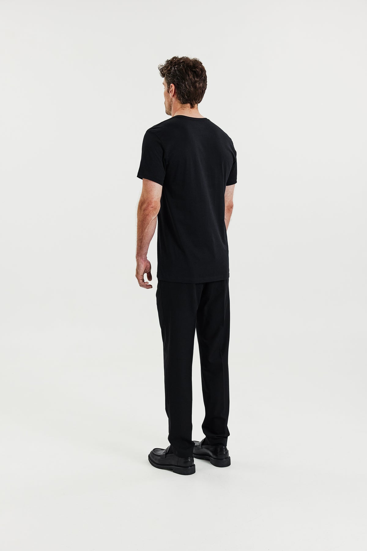 Crew-neck Lightweight Cotton 2 Black