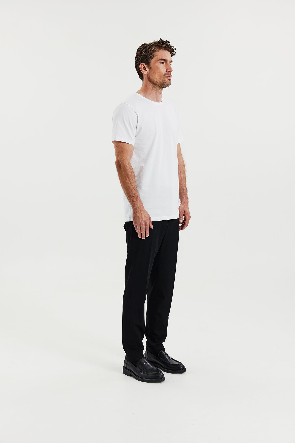 Crew-neck Lightweight Cotton 2 White
