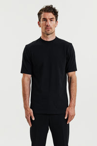High Neck Tee Black