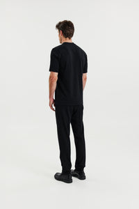 High Neck Tee Black