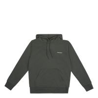 Hooded Script Embroidery Sweat Hemlock
