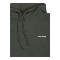 Hooded Script Embroidery Sweat Hemlock