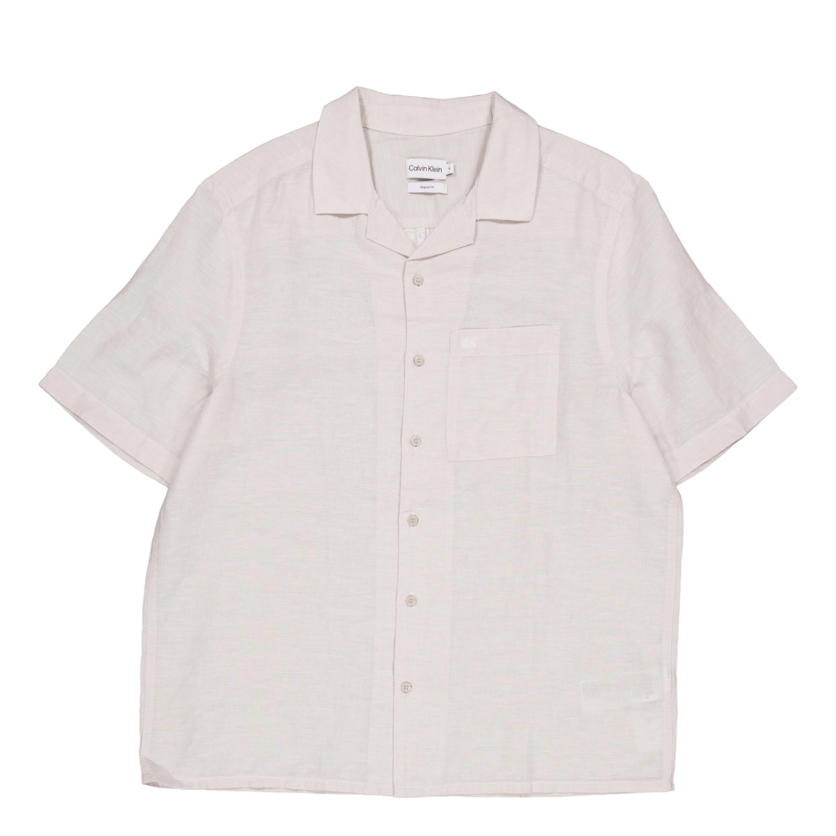 Calvin Klein Linen Cotton Cuban S/s Shirt Ace
