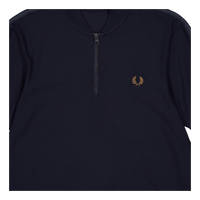 Fred Perry Bomber Half Zip Polo 608