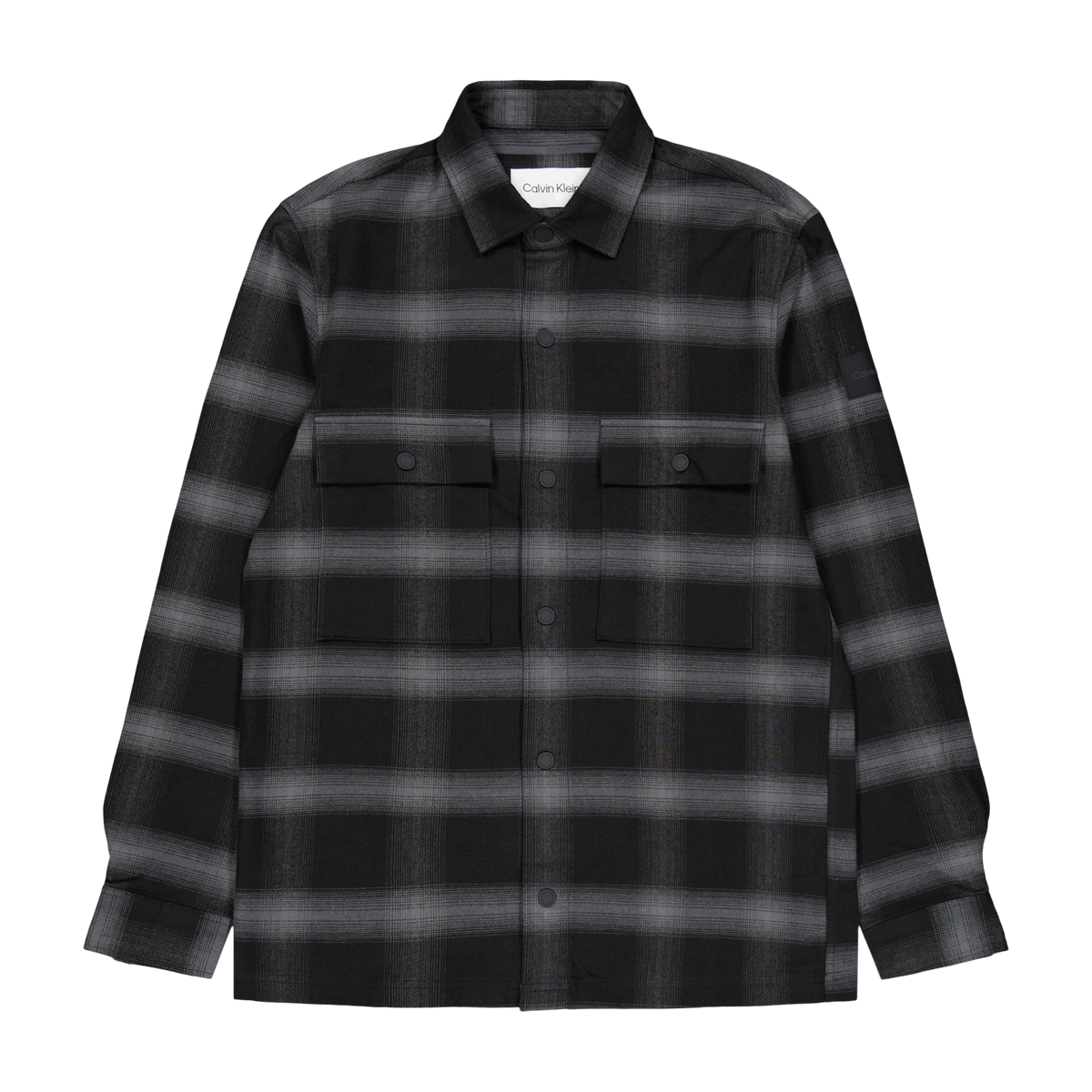 Twill Fleece Check Overshirt Beh