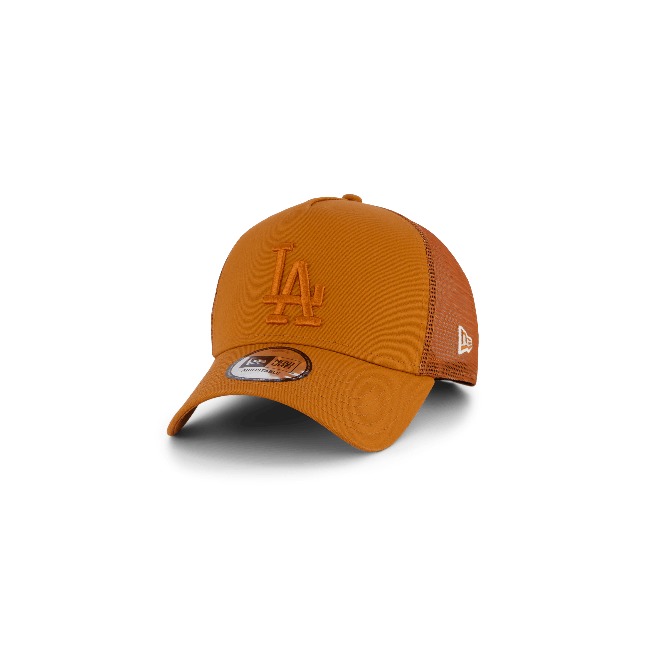 Shop New Era MLB NY Yankees Mesh Trucker Cap in Orange