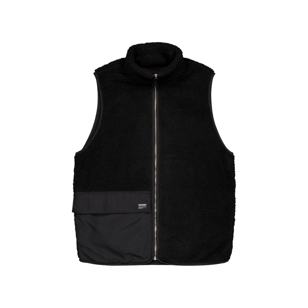 Dr. Denim Dan Pile Vest 101 Black Dr. Denim