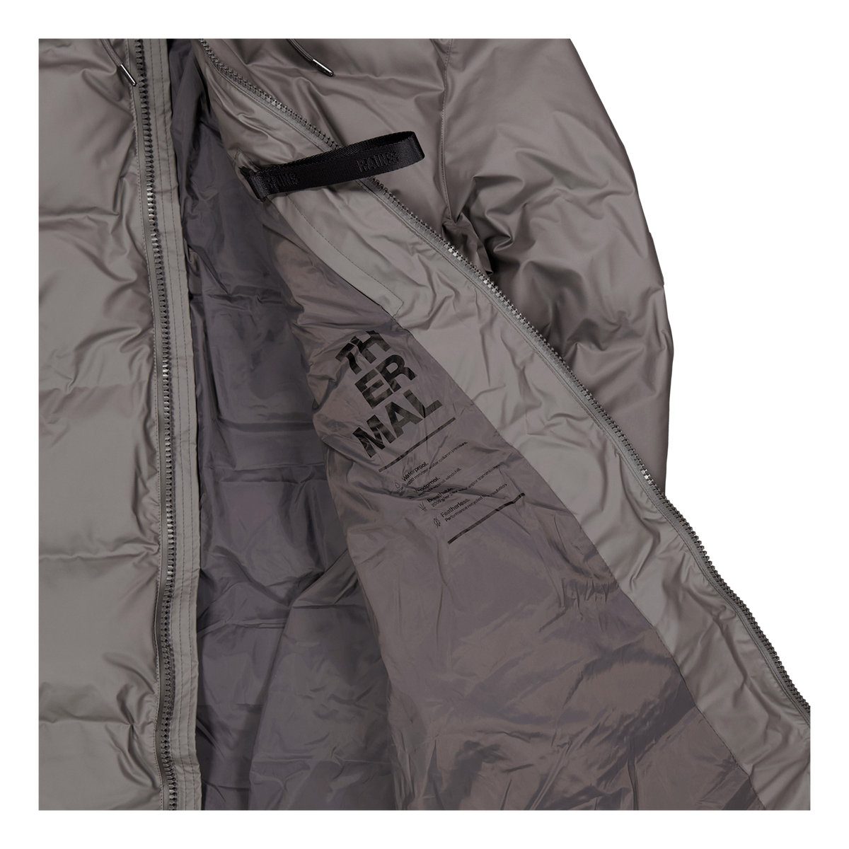 Rains Alta Long Puffer Jacket W3t4 97 Metallic