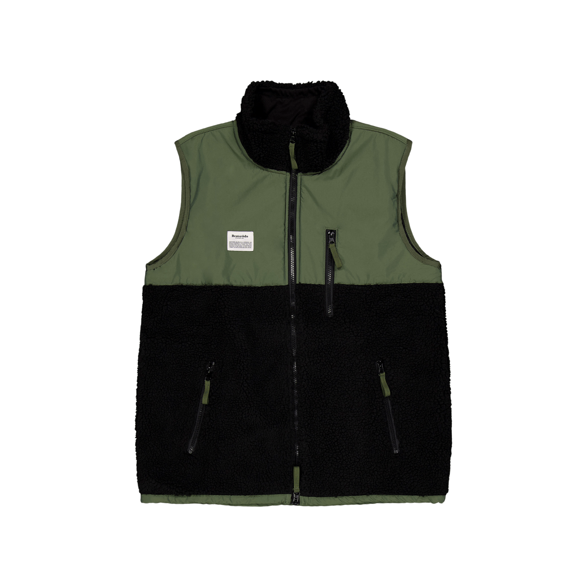 Panel Fleece Vest Zip 990