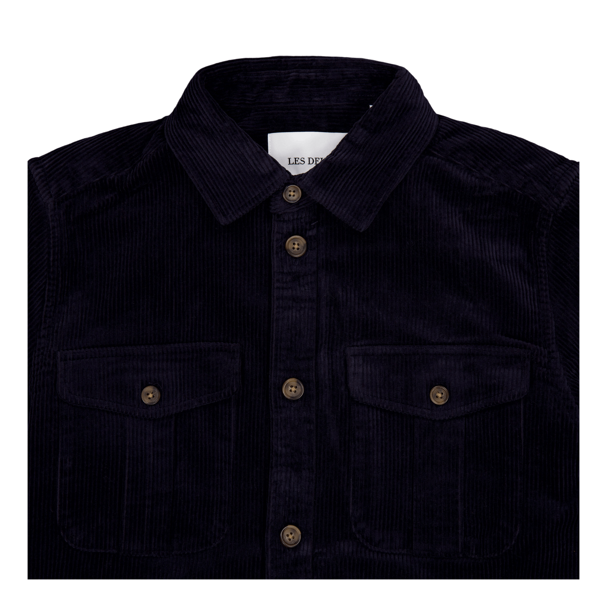 Les Deux Kody Heavy Corduroy Overshirt Dark