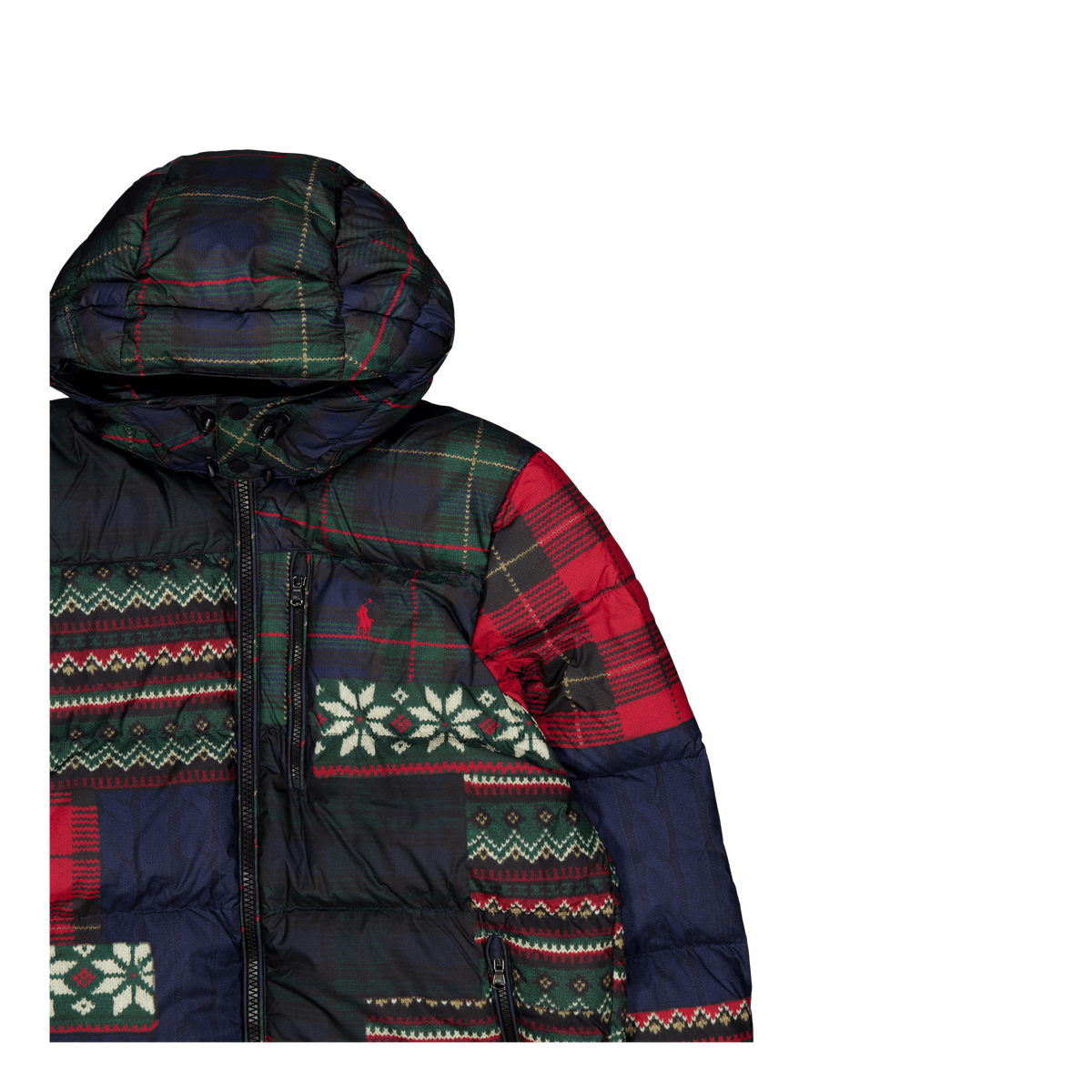 Polo Ralph Lauren Printed Water-Repellent Down Jacket Patchwork Print