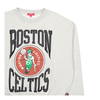 Celtics Womens Logo Lt Crew 3. Grey Heather