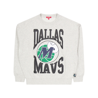 Mavericks Womens Logo Lt Crew  Grey Heather
