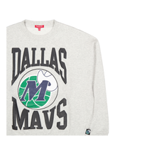 Mavericks Womens Logo Lt Crew  Grey Heather