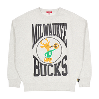 Bucks Womens Logo Lt Crew 3.0 Grey Heather