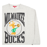 Bucks Womens Logo Lt Crew 3.0 Grey Heather