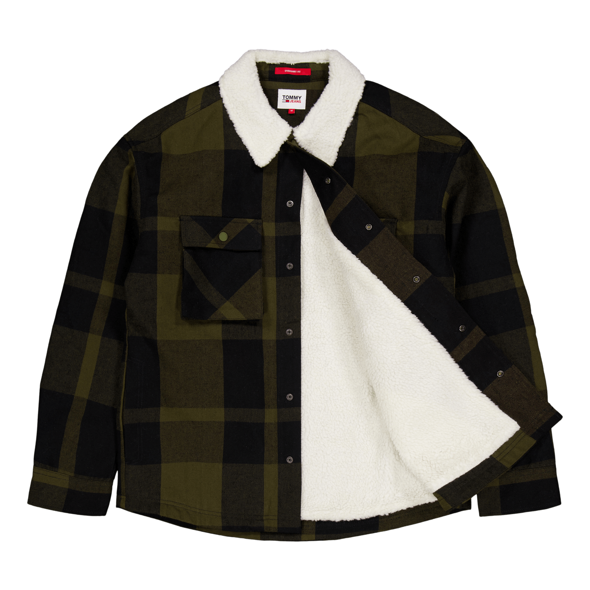 Tjm Check Sherpa Lined Overshi Mr1 - Drab