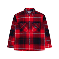 Tjm Brushed Check Overshirt Xnl - Deep Crimson Check