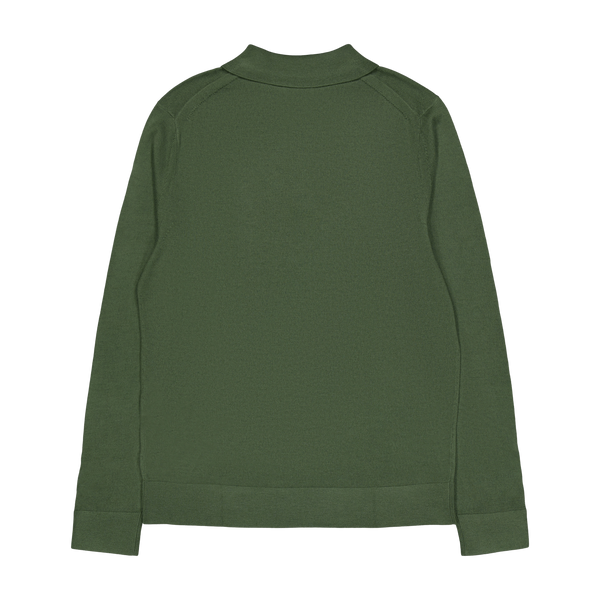 Calvin Klein Merino Polo Sweater Llp - Thyme