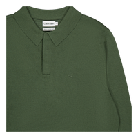 Calvin Klein Merino Polo Sweater Llp - Thyme