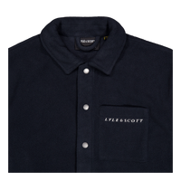 Embroidered Fleece Overshirt Z271 Dark