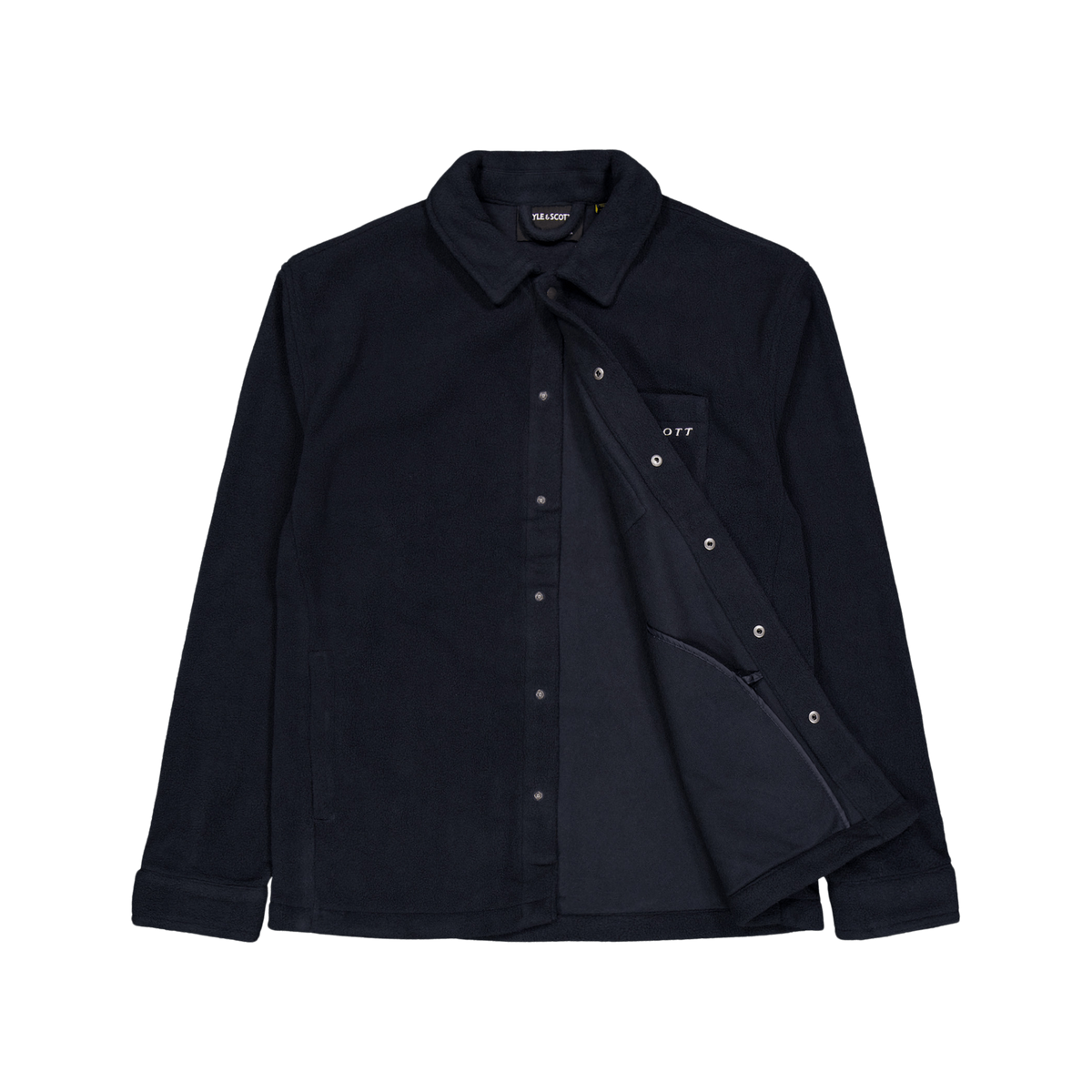 Embroidered Fleece Overshirt Z271 Dark