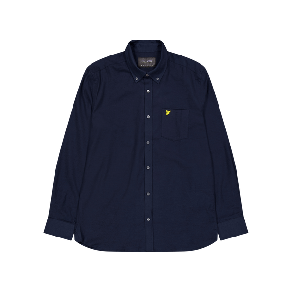 Plain Flannel Shirt Z271 Dark