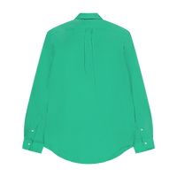 Polo Ralph Lauren Piece Dye Linen Custiòm Fit Sh Grasshopper