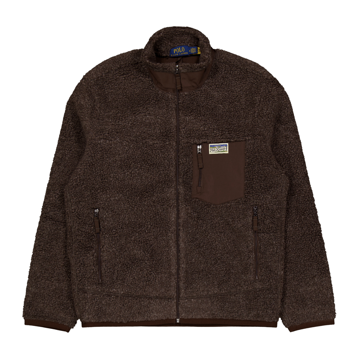 Polo Ralph Lauren Bonded Hi-pile Fullzip Jacket Dark Beech Marl