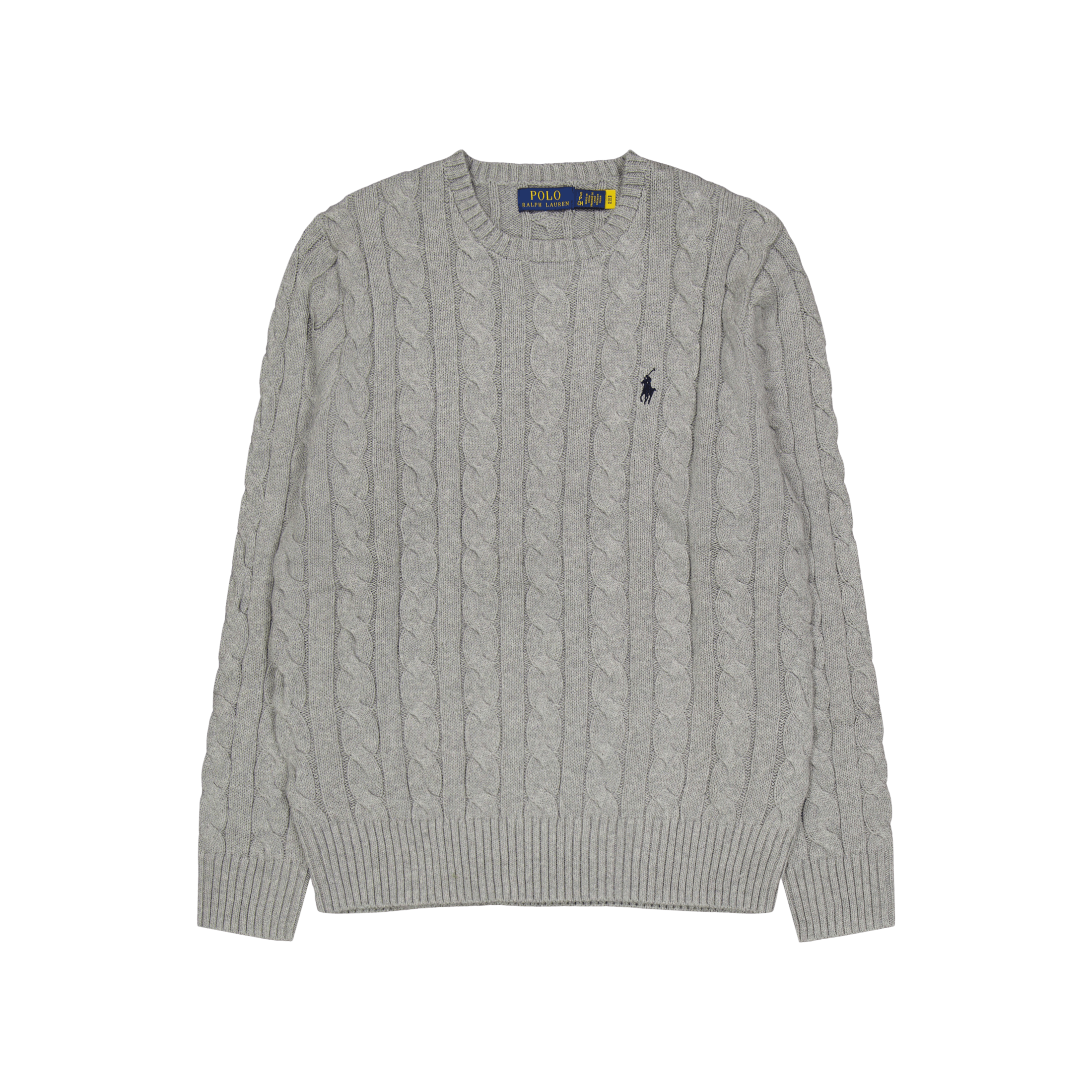 Ralph lauren cable 2025 knit jumper grey