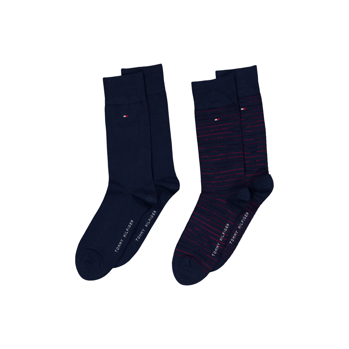 Th Men Small Stripe Sock 2p 031 Rouge