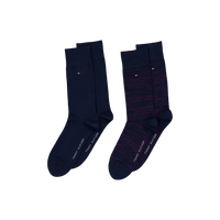 Th Men Small Stripe Sock 2p 031 Rouge