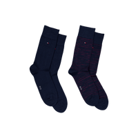 Th Men Small Stripe Sock 2p 031 Rouge