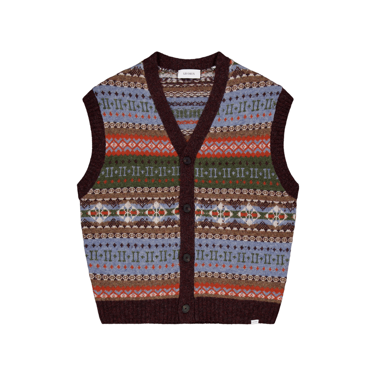 Les Deux Hordur Fair Isle Vest Mountain