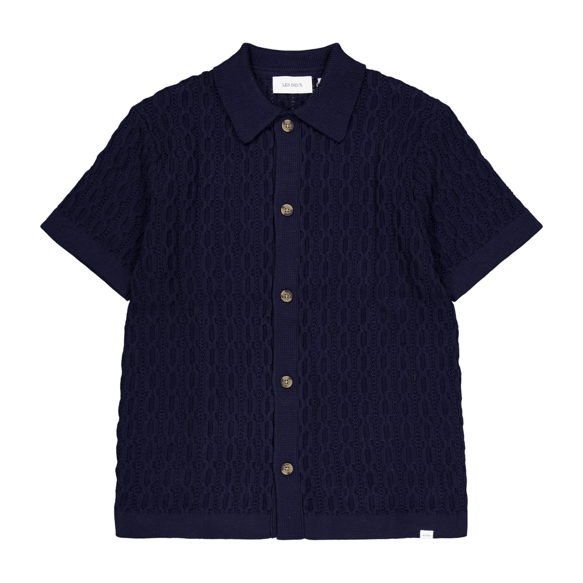 Garrett Knitted Ss Shirt Dark