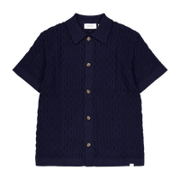 Garrett Knitted Ss Shirt Dark