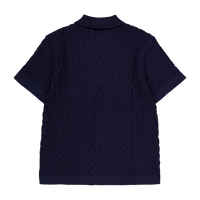 Garrett Knitted Ss Shirt Dark