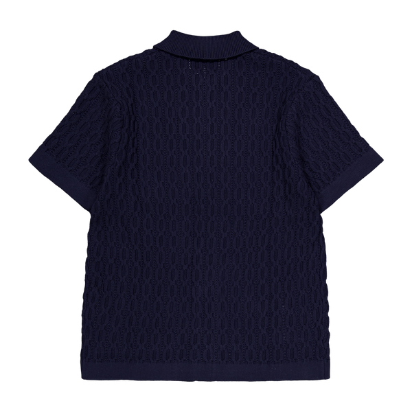 Garrett Knitted Ss Shirt Dark