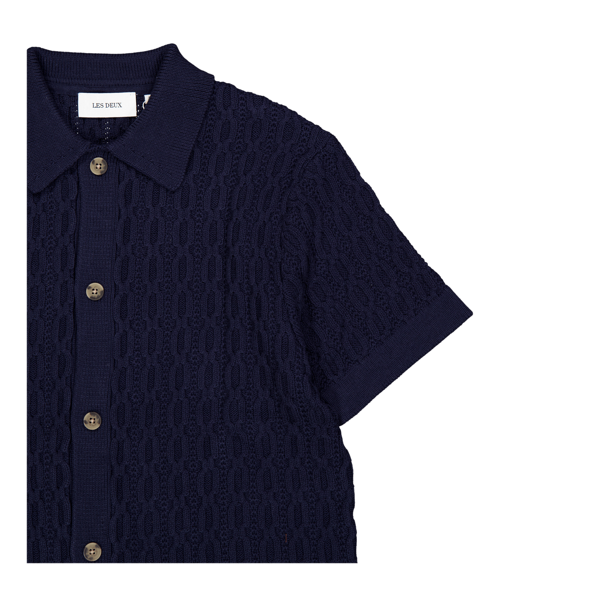 Garrett Knitted Ss Shirt Dark