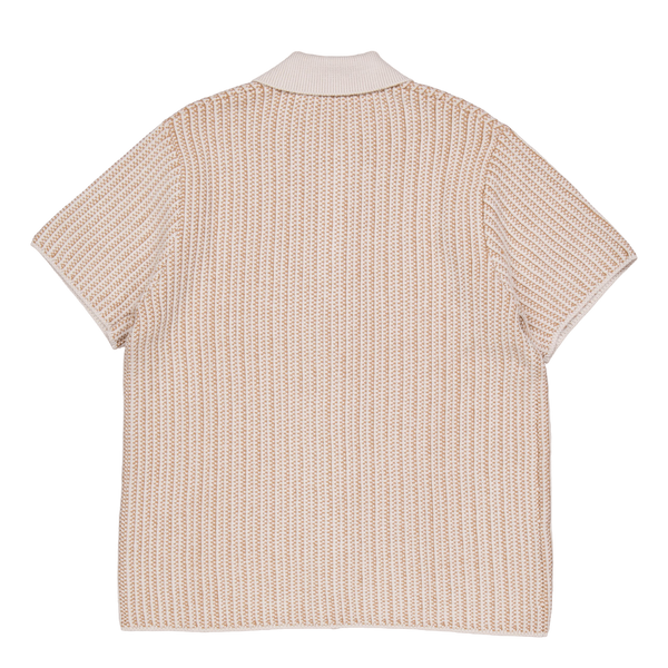 Easton Knitted Ss Shirt Camel