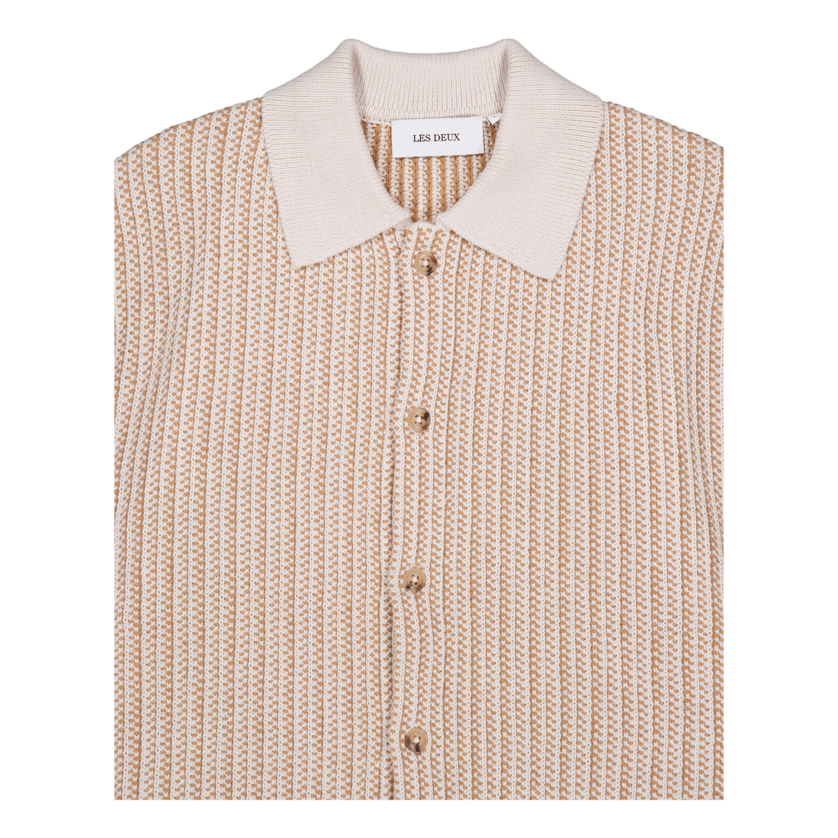 Easton Knitted Ss Shirt Camel