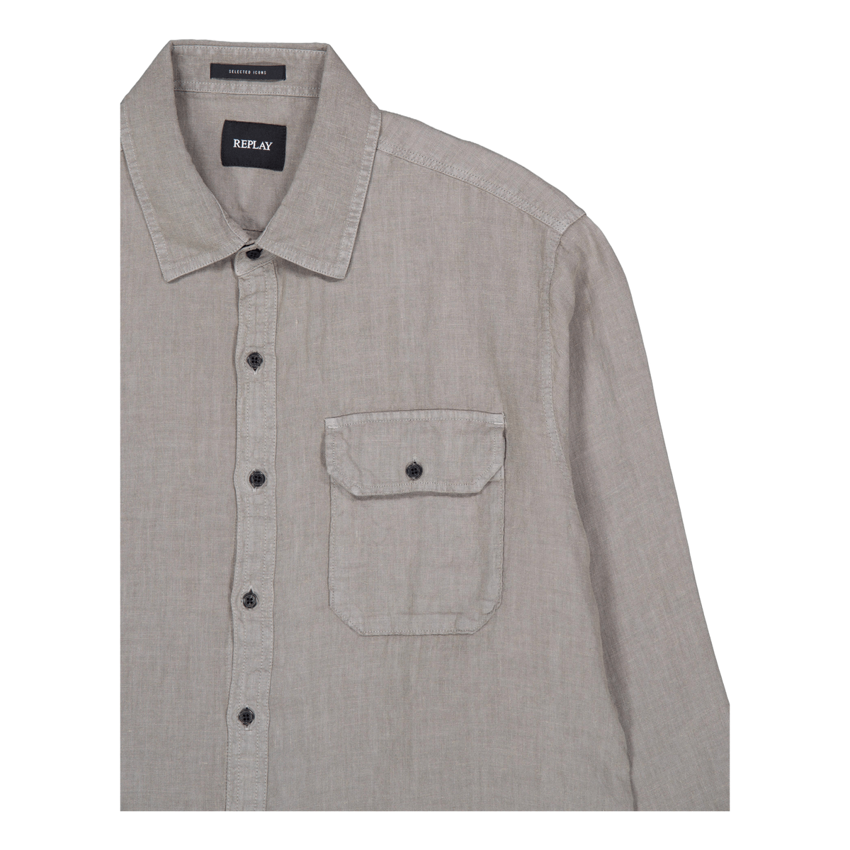 Replay Linen Shirt 705  Military