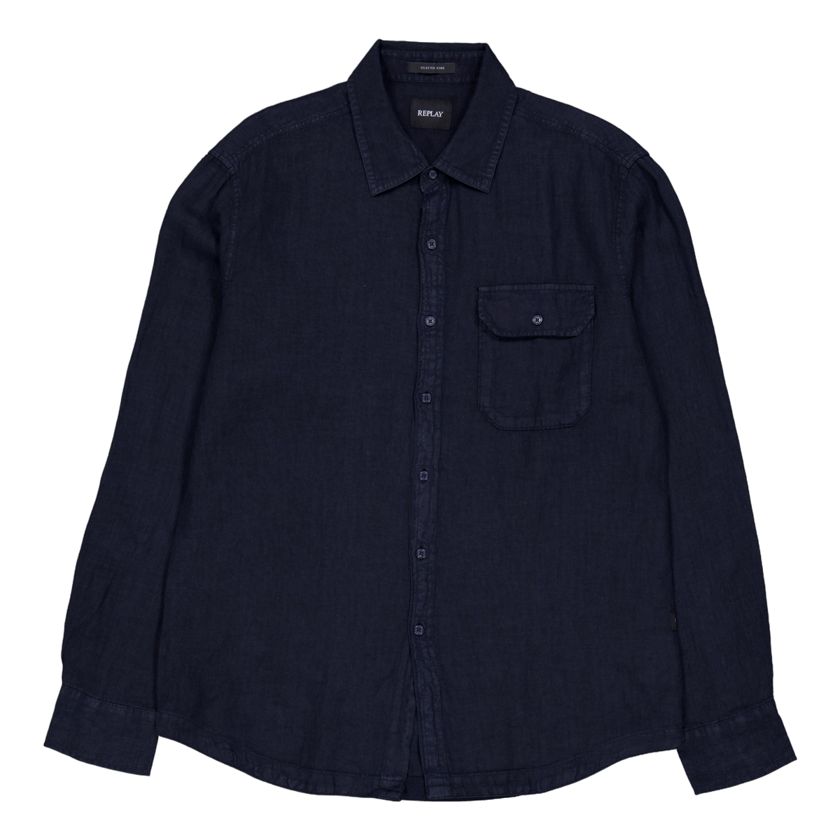 Replay Linen Shirt 782 Stone