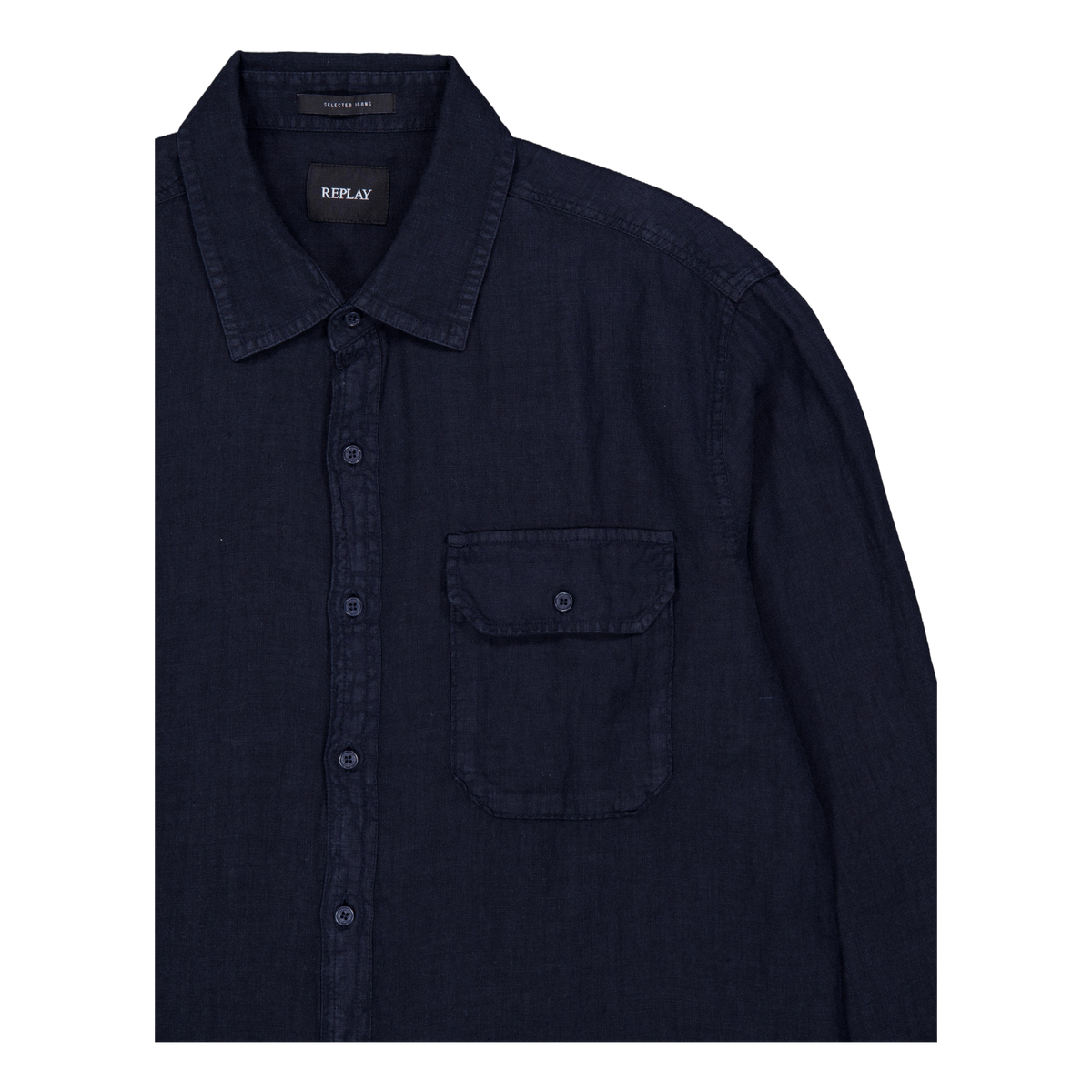 Replay Linen Shirt 782 Stone