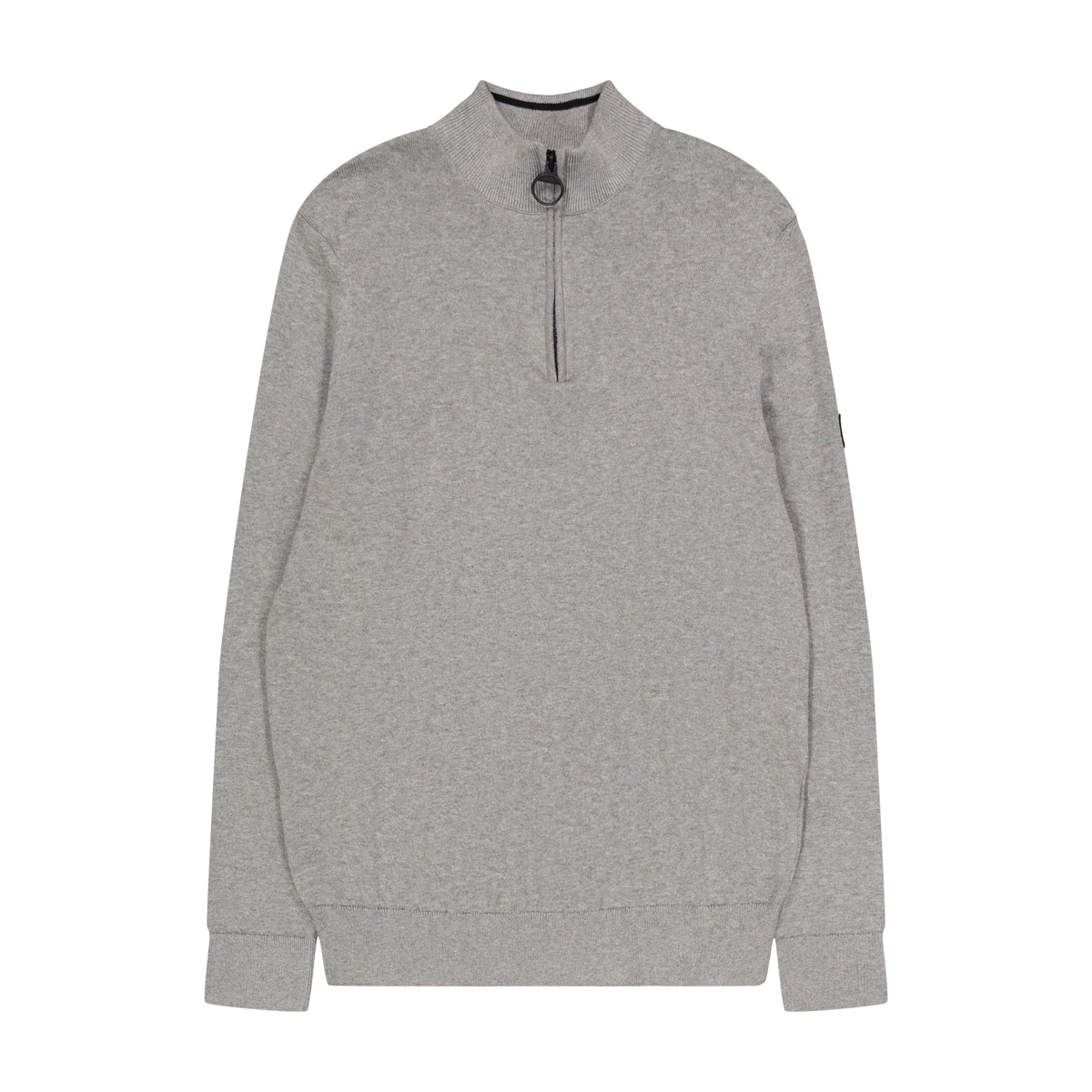 B.int Cotton Half Zip Knit Gy57 Anthracite Marl