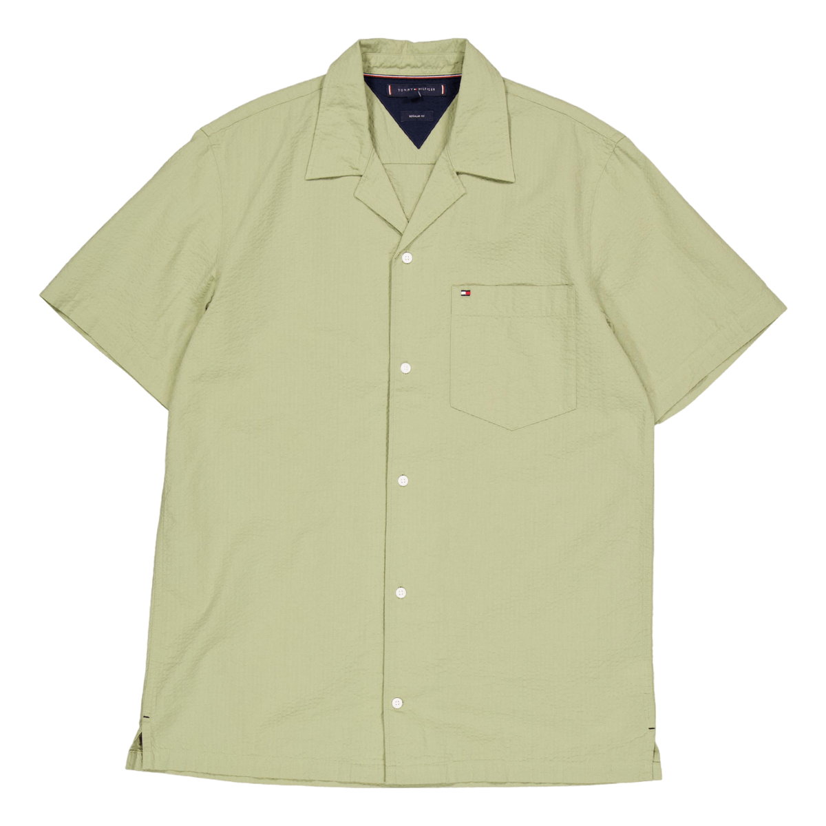 Seersucker Solid Shirt S/s Faded