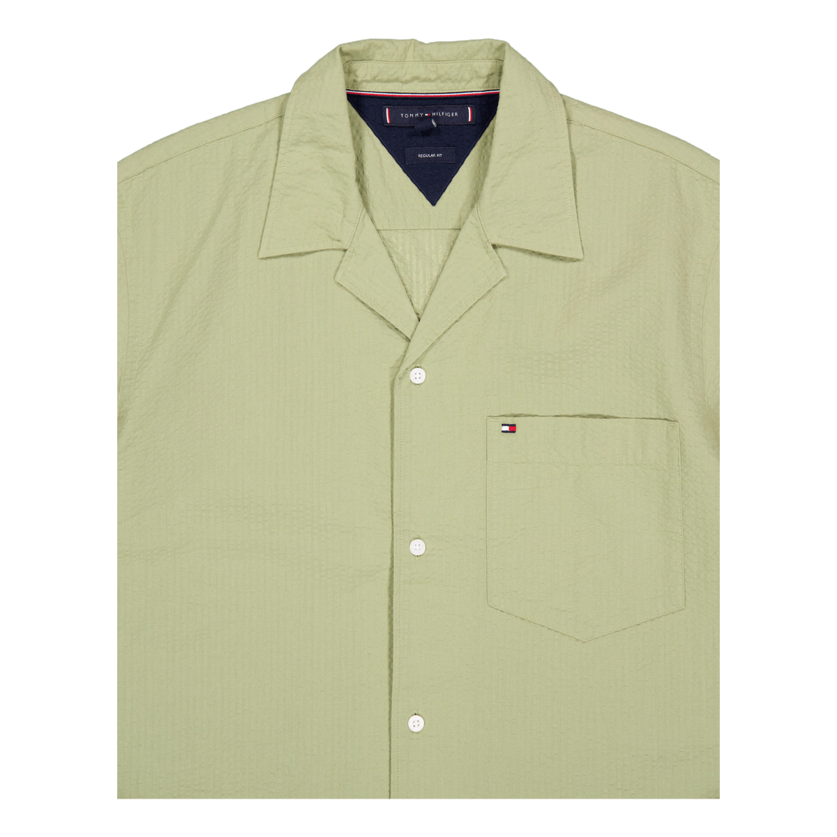 Seersucker Solid Shirt S/s Faded