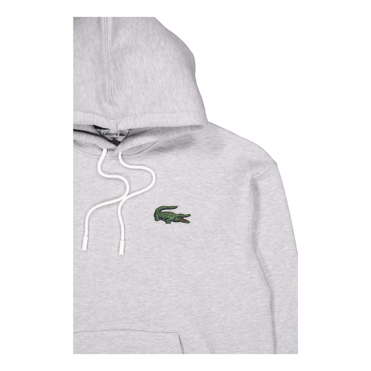 Loose Fit Crocodile Badge Hood Cca Silver Chine