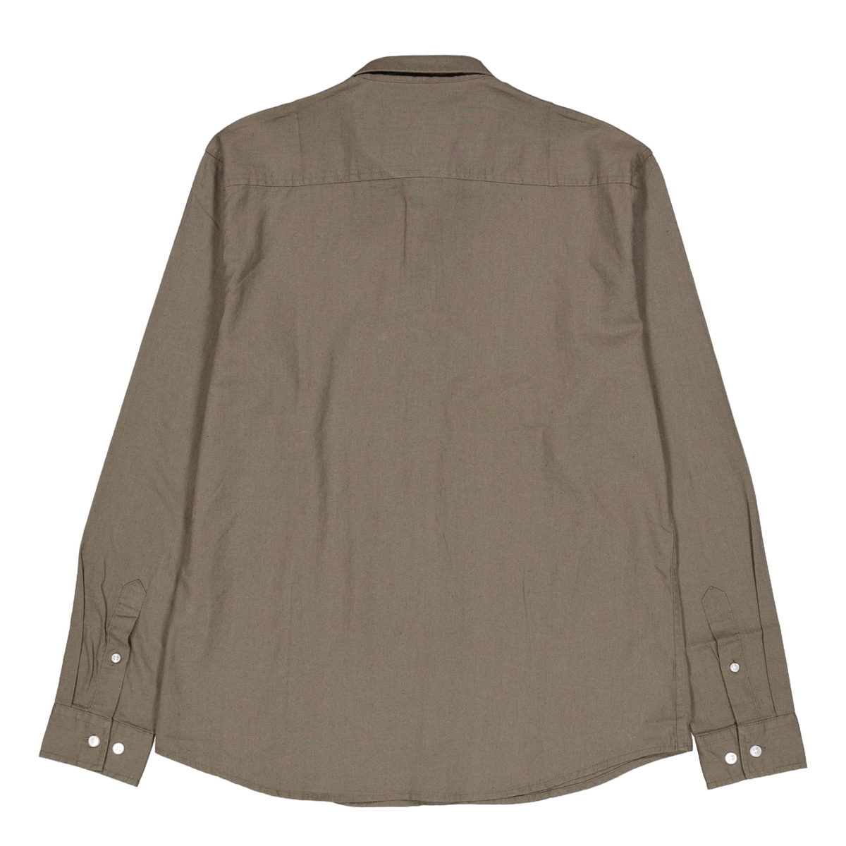 Cotton / Linen Shirt L/s Dusty Green